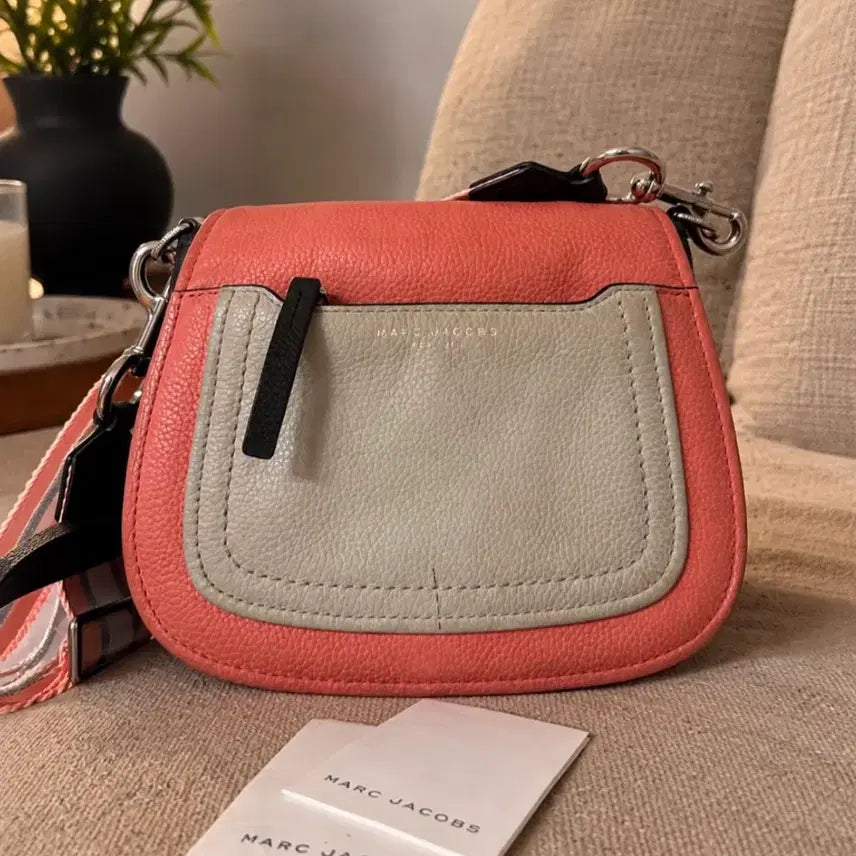 [BUNJANG] Marc Jacobs Shoulder Bag Coral/Gray / 마크제이콥스 숄더백 코랄/그레이