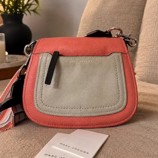 [BUNJANG] Marc Jacobs Shoulder Bag Coral/Gray / 마크제이콥스 숄더백 코랄/그레이