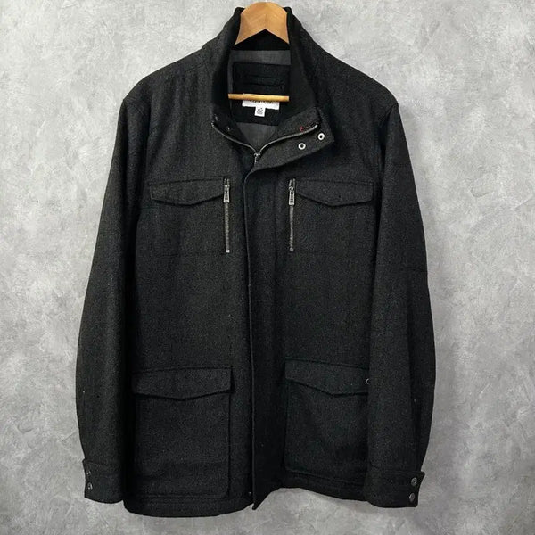 [BUNJANG] Calvin Klein Men's Jacket Dark Gray Size L (100) / 캘빈클라인 남성 자켓 다크 그레이 L 100사이즈