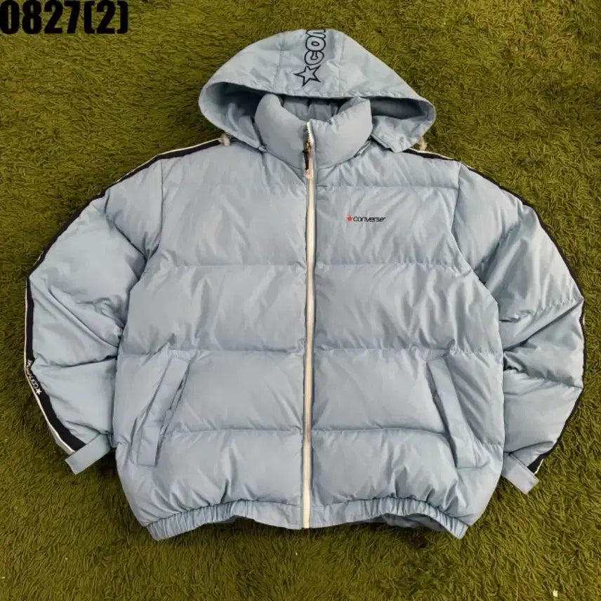 [BUNJANG] Converse Padded Light Blue Jacket / 컨버스 패딩 라이트 블루