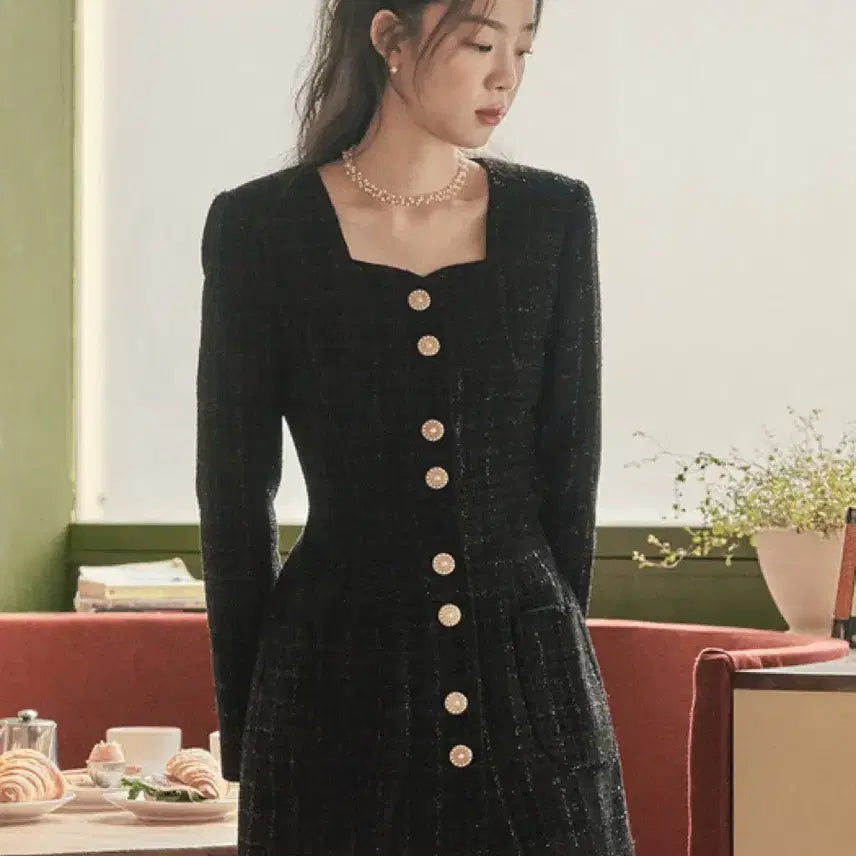 [BUNJANG] Flooum Tweed Dress XS / 플로움 트위드 원피스
