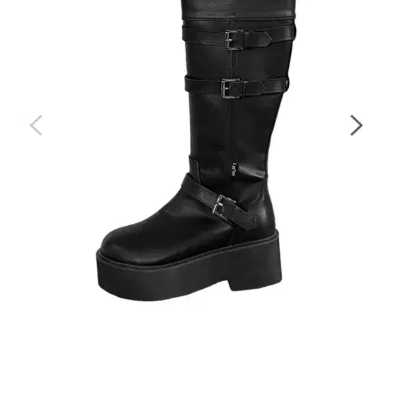 [BUNJANG] Ezonn Buckle Long Boots (Black, Size 240) / 에즈온 버클롱부츠 240