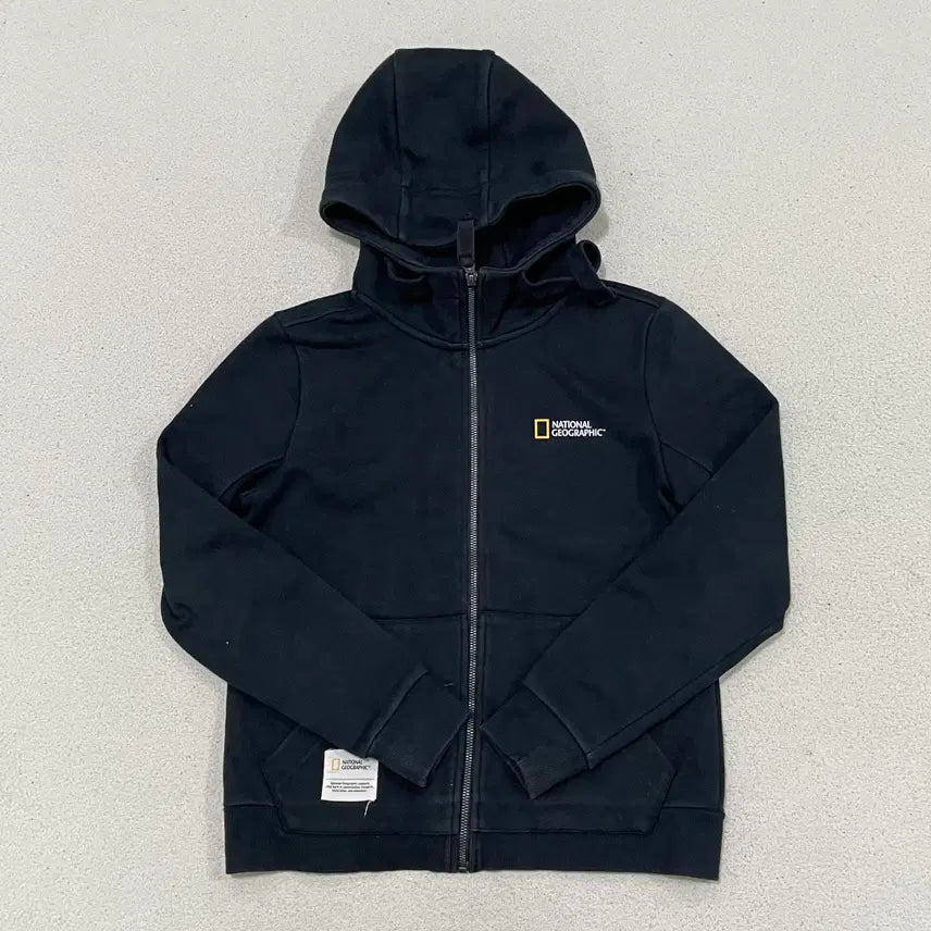 [BUNJANG] National Geographic Pullover Black Hoodie / S 내셔널지오그래픽 풀오버 블랙 후드집업 0827