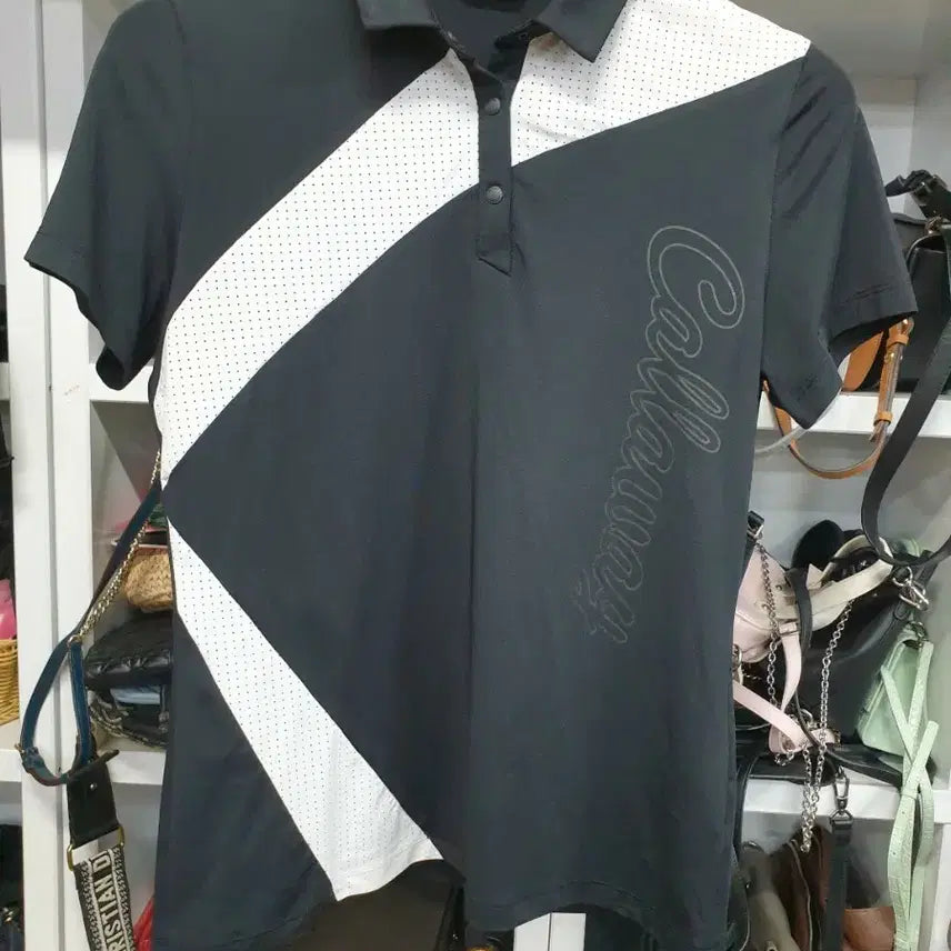 [BUNJANG] Callaway Women's Performance Short Sleeve Button Shirt Size 95 / 캘러웨이 버튼 기능성 반팔 95 여성 사진참고