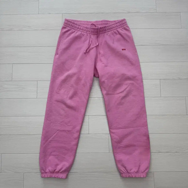 [BUNJANG] Supreme Small Box Logo Pink Sweatpants M / 슈프림 스몰박스로고 핑크 스웻 팬츠 M