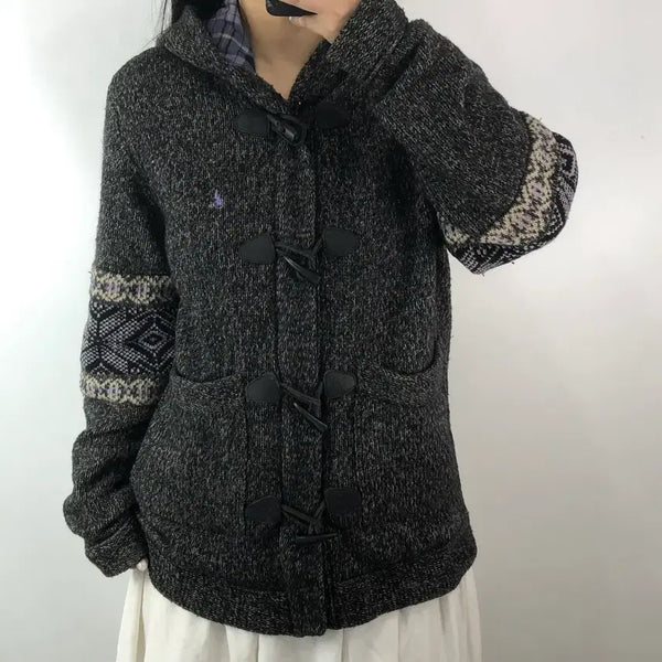[BUNJANG] BEANPOLE Hooded Duffle Knit Cardigan / [M] 빈폴 후드 더플 니트 가디건