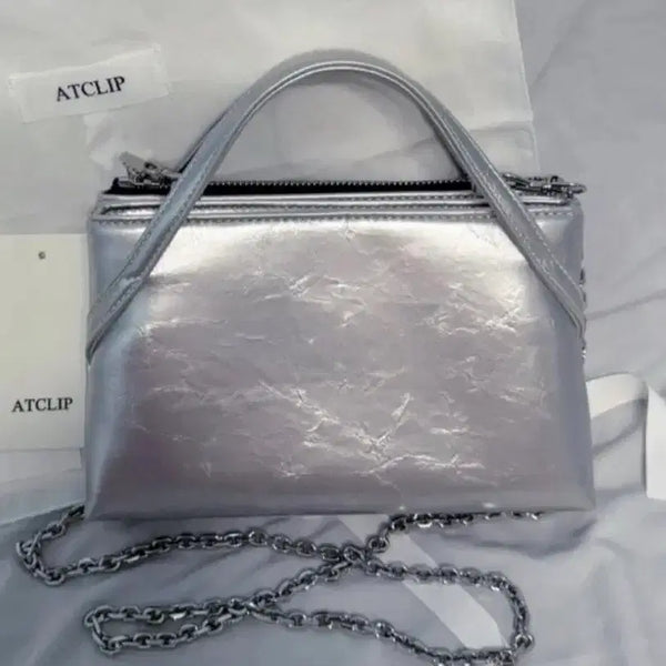[BUNJANG] Atclip Mini Double Bag Silver / 거의새상품/택포)엣클립 더블 미니 백_실버