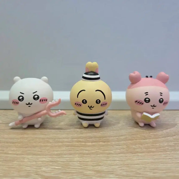 [BUNJANG] Chimmy (Chiiikawa) Q Ver. Rabbit & Crab Figures Bundle Set / 먼작귀 Q버전 피규어 치이카와 우사기 카니