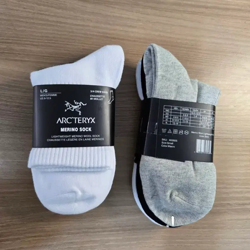 [BUNJANG] Arc'teryx Merino Wool Socks 6-Pair Pack / 아크테릭스 메리노울 양말 6켤레