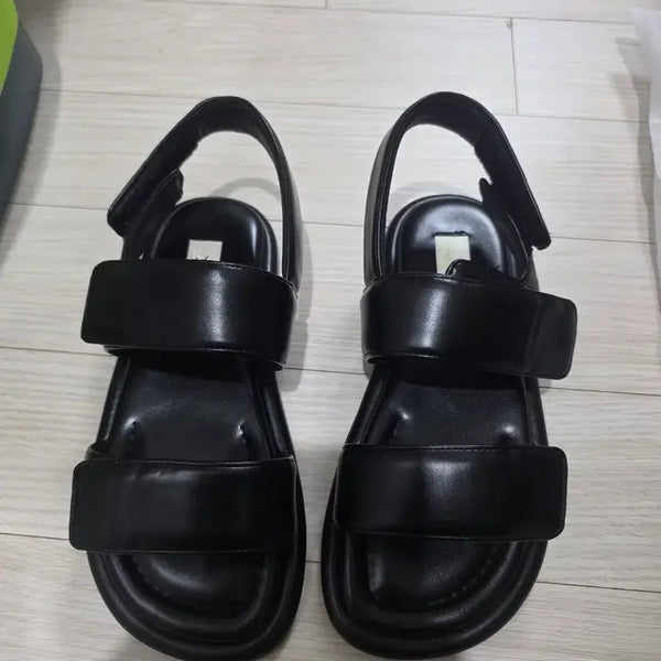 [BUNJANG] Black Strap Sandals - Size 235 (New) / 블랙 스트랩 샌들235(새상품)