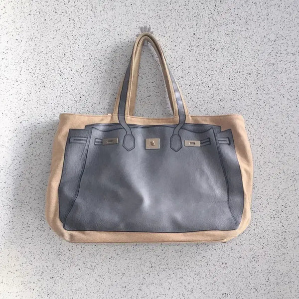 [BUNJANG] Vintage Print Canvas Tote Bag / 빈티지 프린트 캔버스 토트백