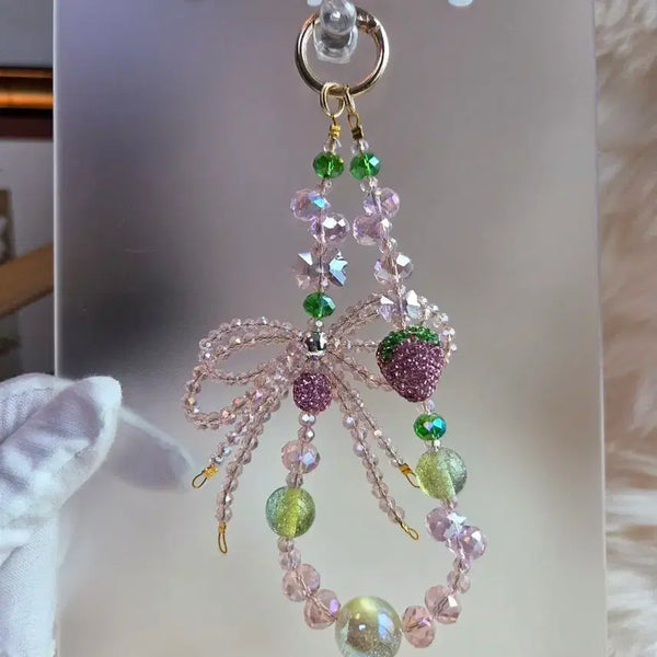 [BUNJANG] Bling Crystal Bead Keychain / 블링 크리스탈 비즈 키링