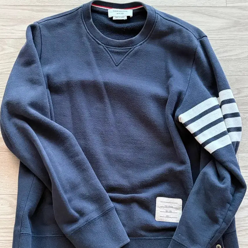 [BUNJANG] Thom Browne 4-Bar Sweatshirt Navy / 톰브라운 4선 맨투맨 네이비