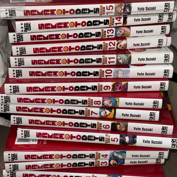 [BUNJANG] Sakamo Days Complete Set Volumes 1-15 / 사카모토 데이즈 사카데이 만화책 1~15권 전권 세트