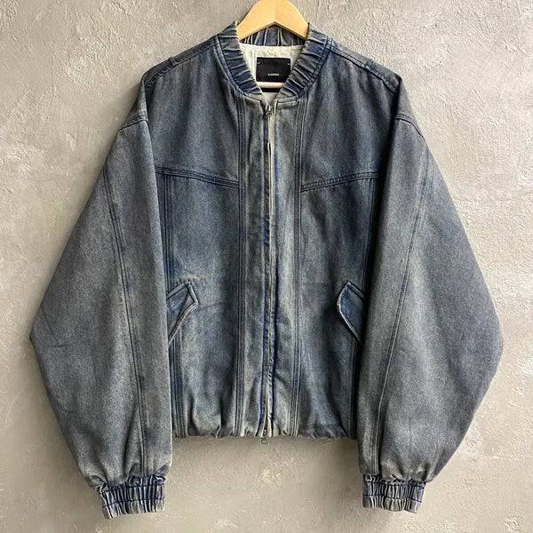 [BUNJANG] ILCORSO Dirty Washed 2-Way Denim Blouson / [L] ILCORSO 일꼬르소 더티워싱 투웨이 데님 블루종