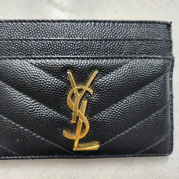 [BUNJANG] Saint Laurent Card Wallet Black / 생로랑 카드 지갑 블랙