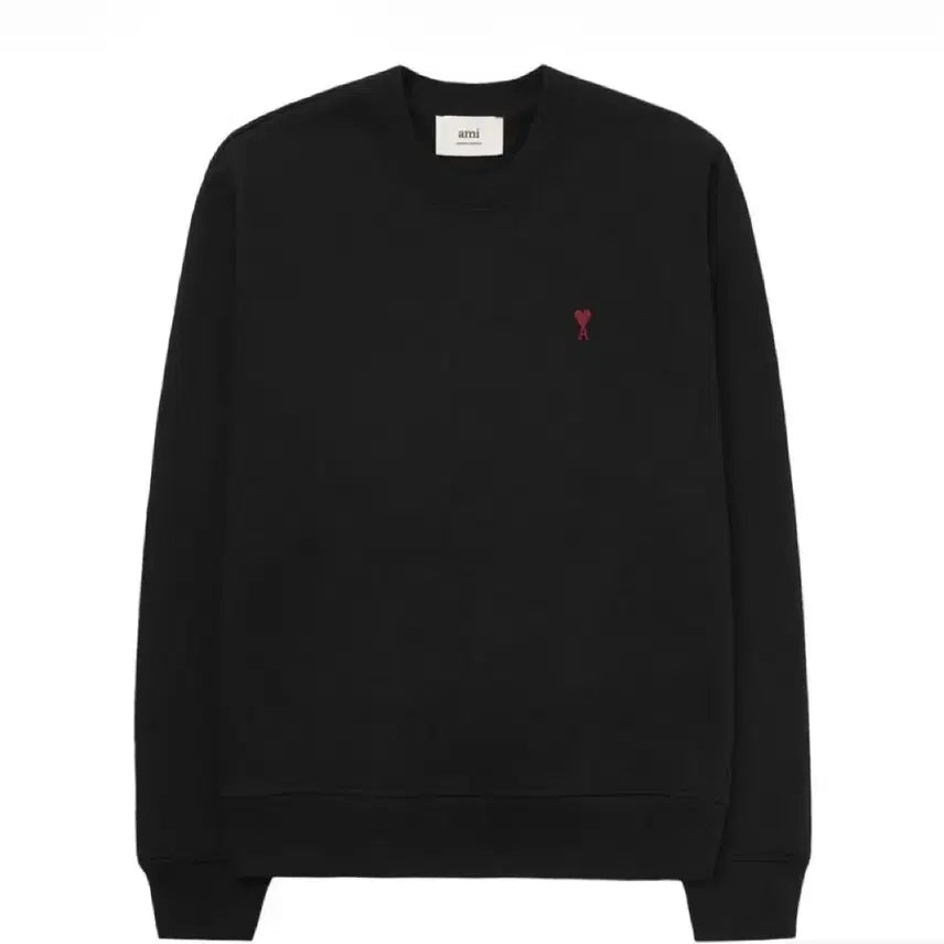 [BUNJANG] AMI Small Heart Logo Sweatshirt Black / 아미 스몰 하트 로고 스웨트셔츠 블랙