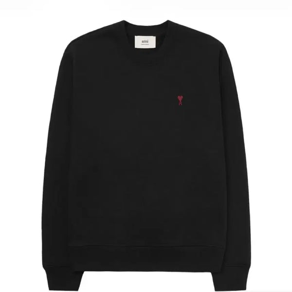 [BUNJANG] AMI Small Heart Logo Sweatshirt Black / 아미 스몰 하트 로고 스웨트셔츠 블랙