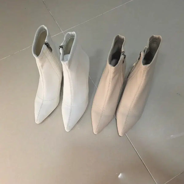 [BUNJANG] Women's Boots (White, Beige) / (새상품)옷가게에서 팔던 새 부츠들 싸게 팔아요~