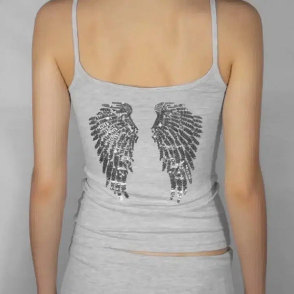 [BUNJANG] Subdued Wings Tank Top Grey S / 새상품) 섭듀드 윙즈 나시 그레이 S