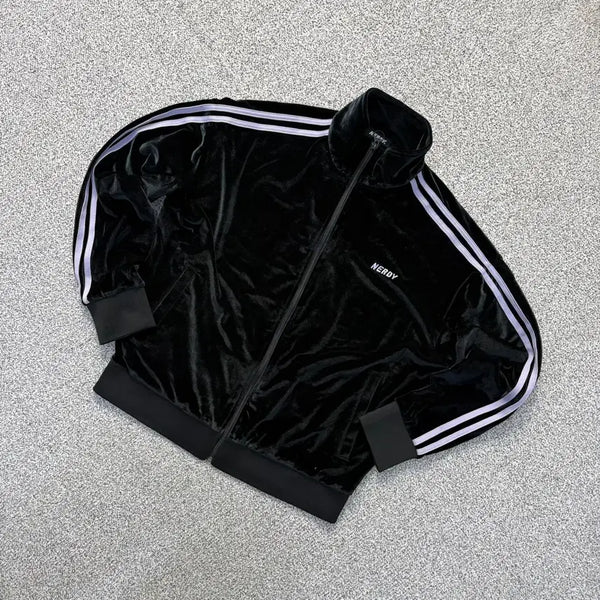 [BUNJANG] NERDY Velvet Track Zip-Up Jacket / S 널디 벨벳 트랙 집업 자켓 0826J1