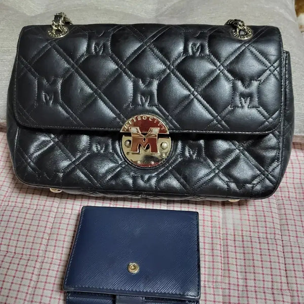 [BUNJANG] Metrociti Quilted Chain Shoulder Bag Black / 메트로시티 체인 숄더백 블랙