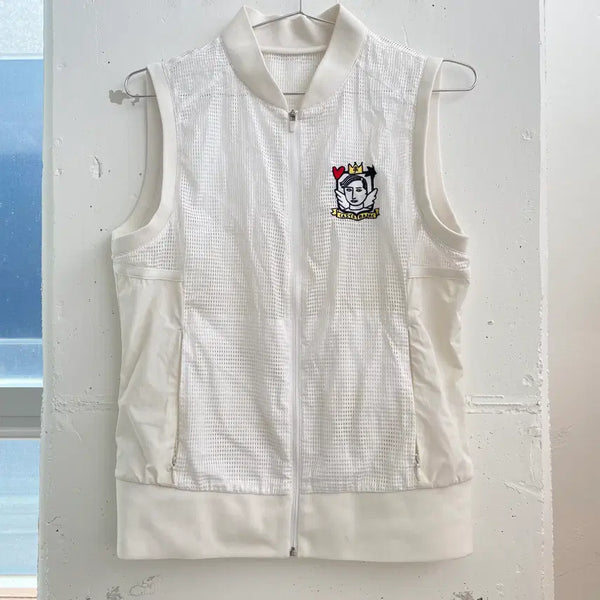 [BUNJANG] CASTELBAJAC Women's White Mesh Vest / (S) CASTELBAJAC 까스텔바작 여성 화이트 메쉬 조끼 베스트