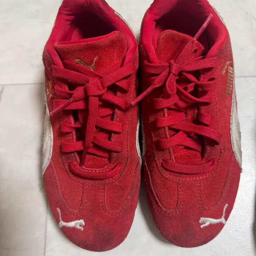 [BUNJANG] Puma Speedcat OG Red White Sneakers (US 5) / 푸마 스피드캣 OG 레드 화이트 225