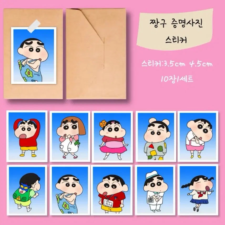 [BUNJANG] Proof Photo Sticker Pack (10 Sheets) / 증명사진 스티커팩 10장 1세트