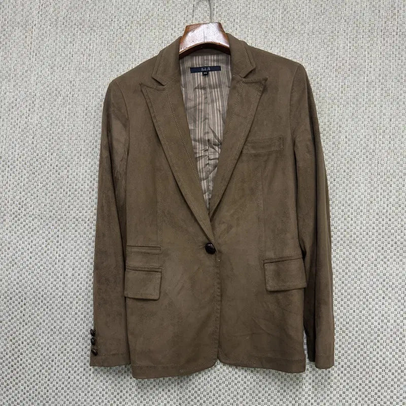 [BUNJANG] Ziozia Suede Blazer Jacket Size 85 (H03384) / 지오송지오 스웨이드 블레이저 자켓 85 H03384