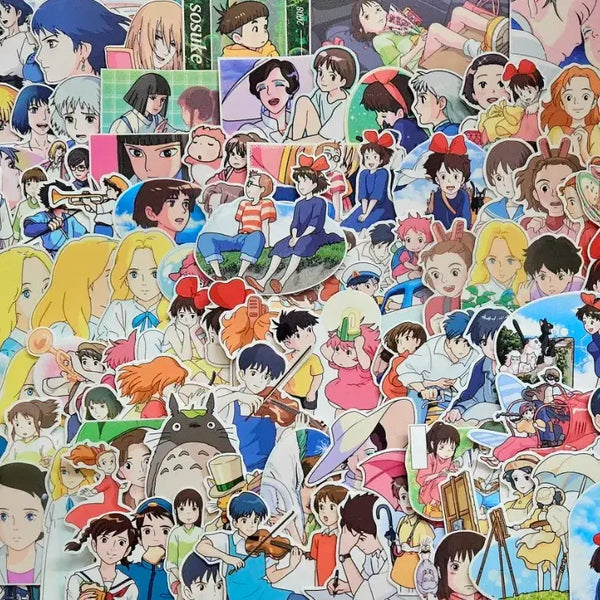 [BUNJANG] Ghibli Anime Die-Cut Stickers / 지브리 인컷 애니 인스 다꾸 스티커 하울 키키 센과치히로 아리에티