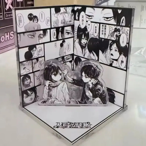 [BUNJANG] Attack on Titan Eren & Mikasa Acrylic Standee / 진격거인 아크릴 스탠드 굿즈 에렌 미키사 장식 전시