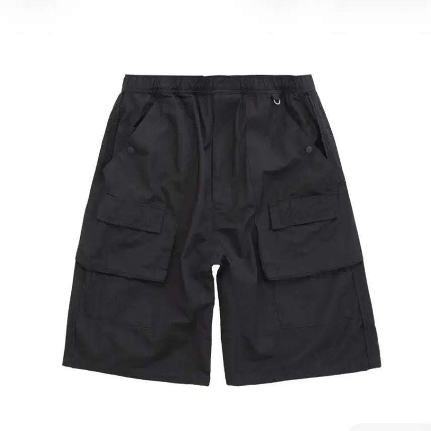 [BUNJANG] Polilteru Front Cargo 1/2 Pants Black Size 4 / 폴리테루 프론트 카고 1/2 팬츠 블랙 4사이즈