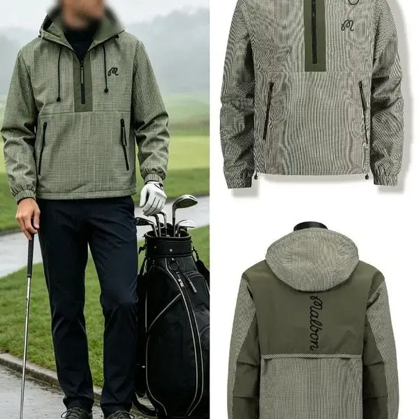 [BUNJANG] Malbon Windproof Anorak Hooded Half-Zip Jacket / MALBON 말본 아노락 방풍 후드 반집업