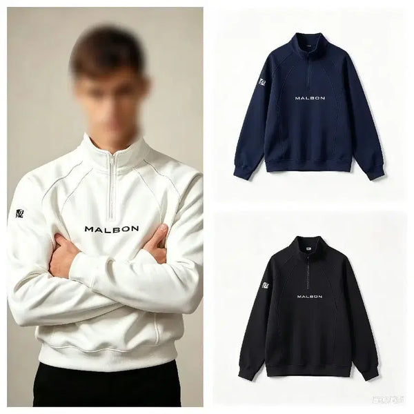 [BUNJANG] Malbon Half-Zip Sweatshirt / MALBON 말본 반집업 맨투맨