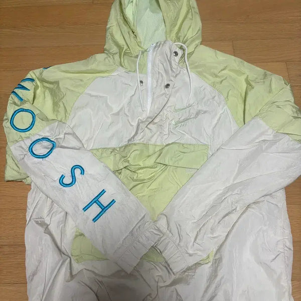 [BUNJANG] Nike Swoosh Windrunner Jacket Yellow/White / 나이키 스우시 바람막이 윈드러너 옐로우/화이트