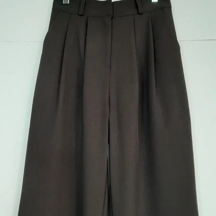[BUNJANG] Brown Wide Back-Banding Slacks / 브라운 뒷밴딩 슬랙스