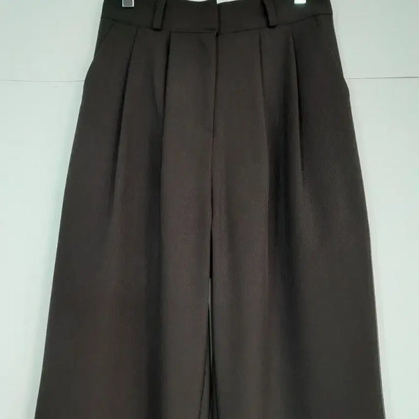 [BUNJANG] Brown Wide Back-Banding Slacks / 브라운 뒷밴딩 슬랙스