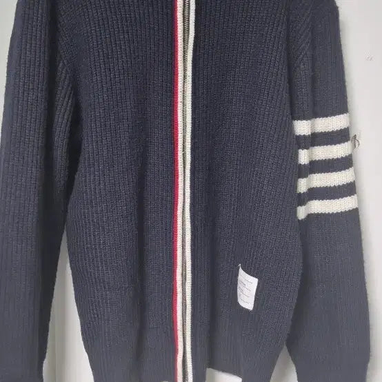 [BUNJANG] Thom Browne Navy Knit Zip-Up Jacket / 톰브라운 니트집업 팝니다