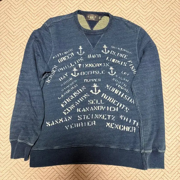 [BUNJANG] RRL Indigo Sweatshirt / RRL 더블알엘 인디고 맨투맨