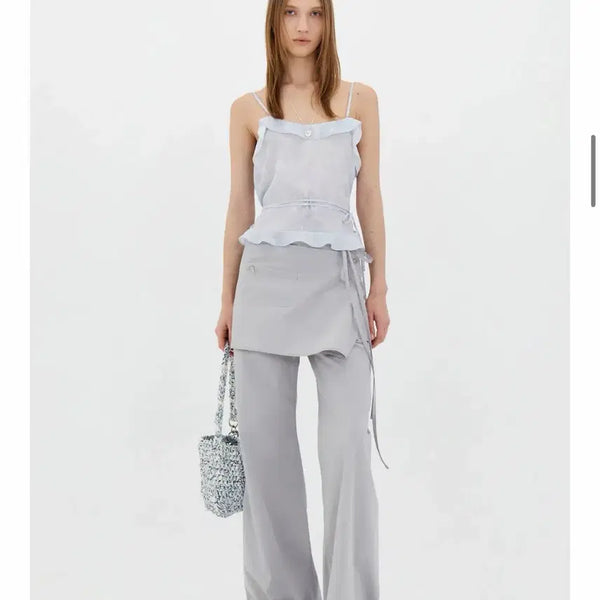 [BUNJANG] LOW CLASSIC Layered Wrap Skirt Pants / 로우클래식 레이어드 랩스커트팬츠