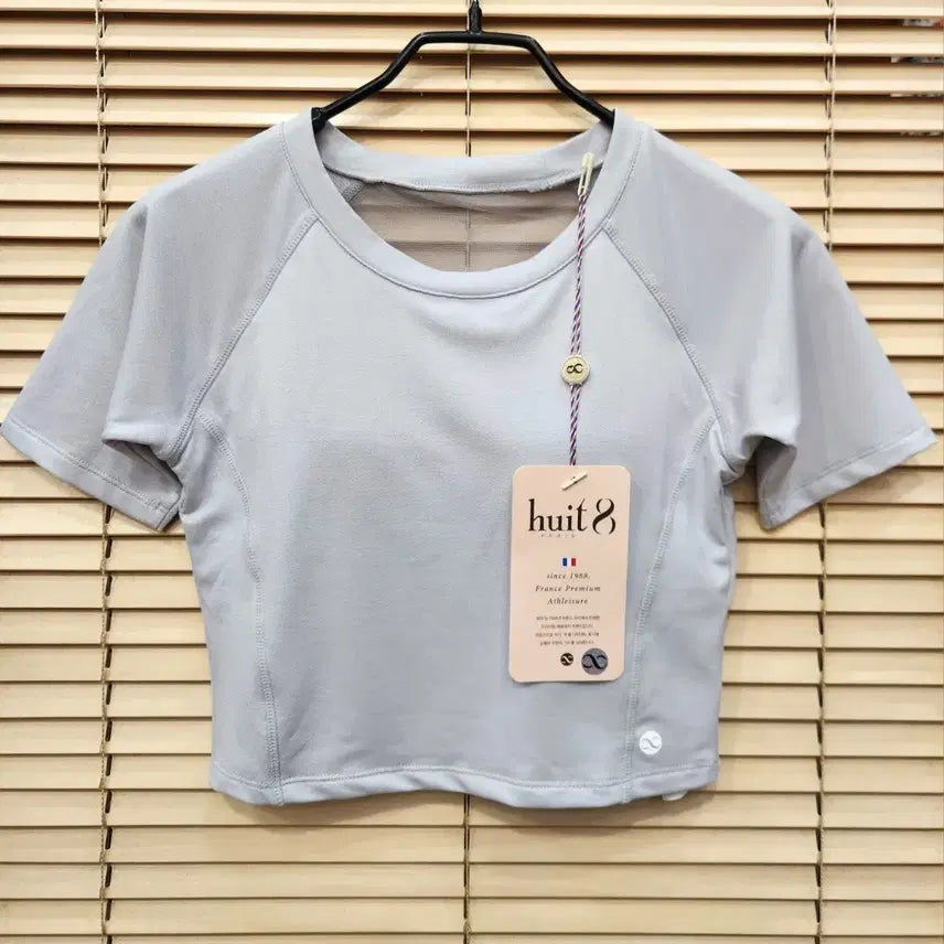 [BUNJANG] Witte 3/4 Sleeve Cropped T-Shirt / 위뜨 3부 크롭 반팔티