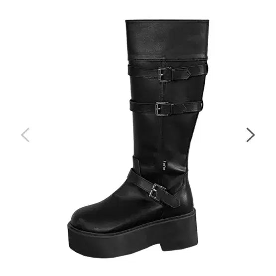 [BUNJANG] AS Maya Long Buckle Boots - Black / AS 마야 롱 버클 부츠 블랙