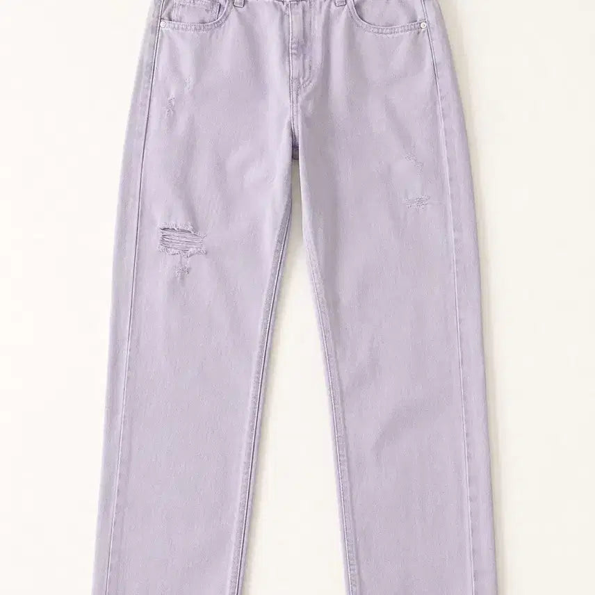 [BUNJANG] Kai-aakmann Lavender Distressed Denim Pants / 카이아크만 라벤더 진 바지