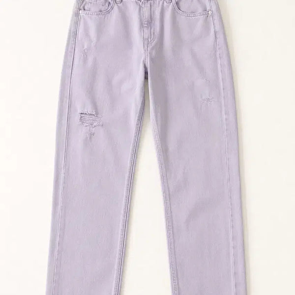 [BUNJANG] Kai-aakmann Lavender Distressed Denim Pants / 카이아크만 라벤더 진 바지