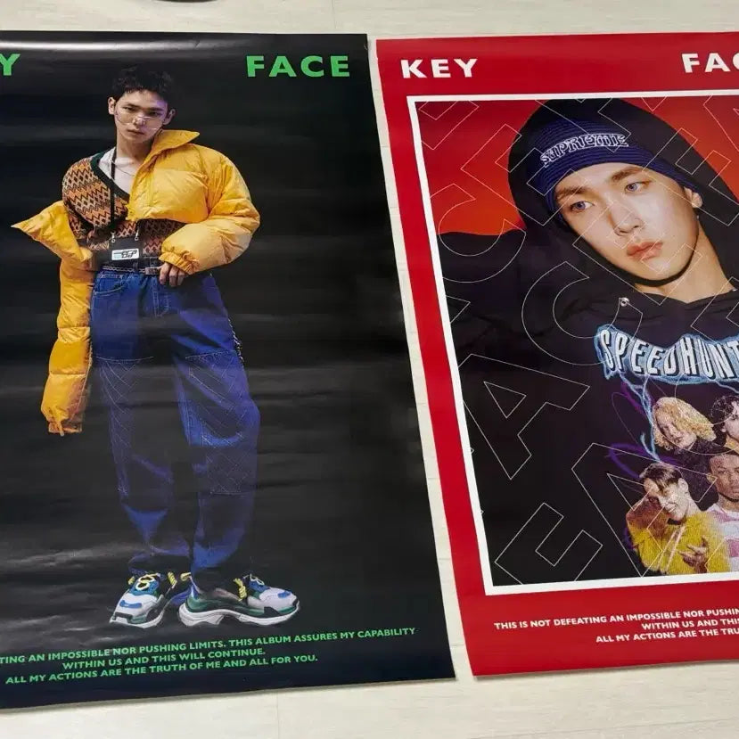 [BUNJANG] SHINee Key Kim Kibum FACE Poster Set (2 Types) / 샤이니 키 김기범 페이스 FACE 센척안해 포스터 2종 일괄