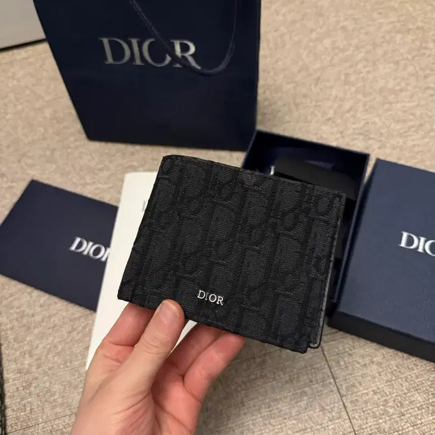 [BUNJANG] Dior Oblique Jacquard Wallet / 디올 오블리크 자카드 반지갑 풀구성