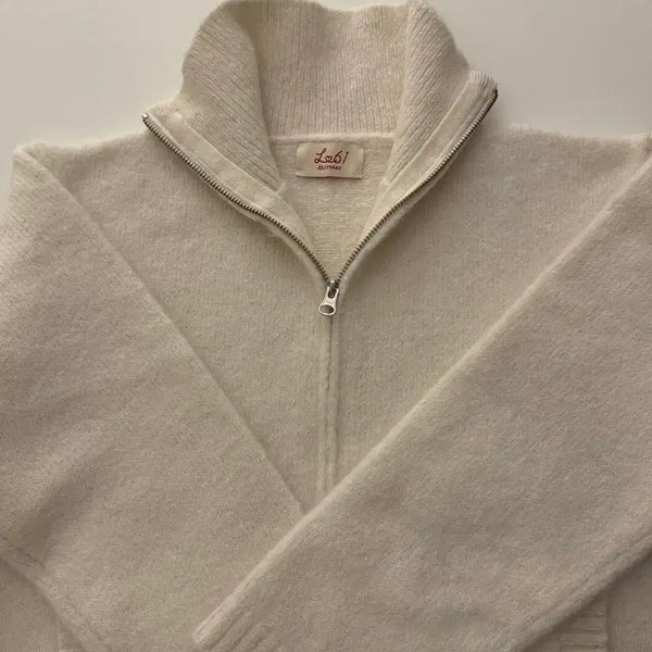 [BUNJANG] LO61 Alpaca Knit Zip-Up Sweater / LO61 알파카 니트 집업