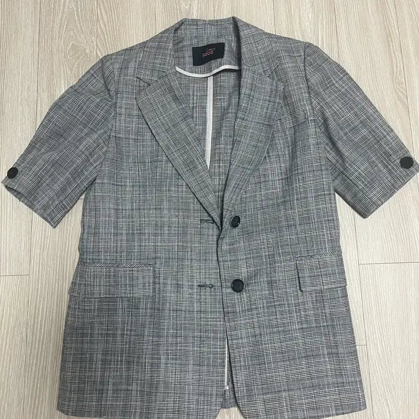 [BUNJANG] Soos Check Pattern Summer Jacket / 수스 체크패턴 여름 자켓