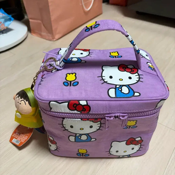 [BUNJANG] BAGGU Hello Kitty Nylon Cosmetic Travel Pouch / BAGGU 바쿠 헬로키티 핑크 화장품 가방 여행 파우치 나일론